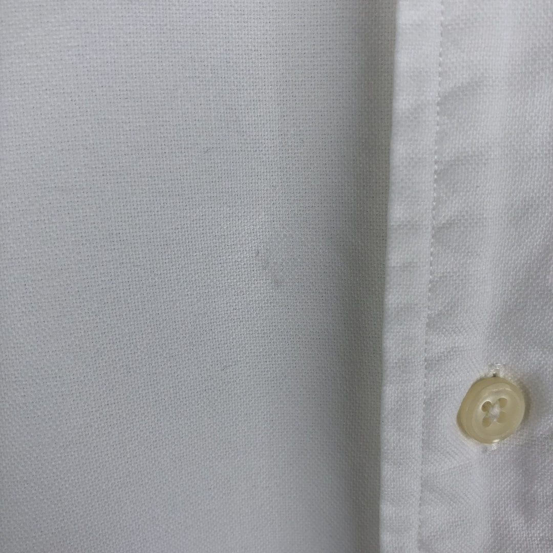 Ralph Lauren YARMOUTH long sleeve button down shirt, men's size L cotton white type Vintage Second Hand
