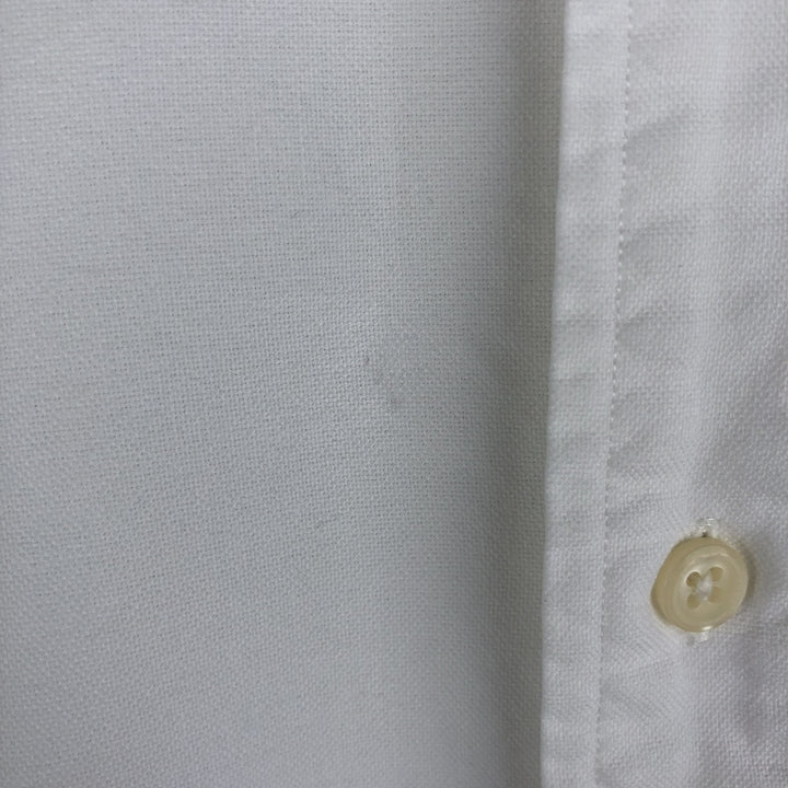 Ralph Lauren YARMOUTH long sleeve button down shirt, men's size L cotton white type Vintage Second Hand