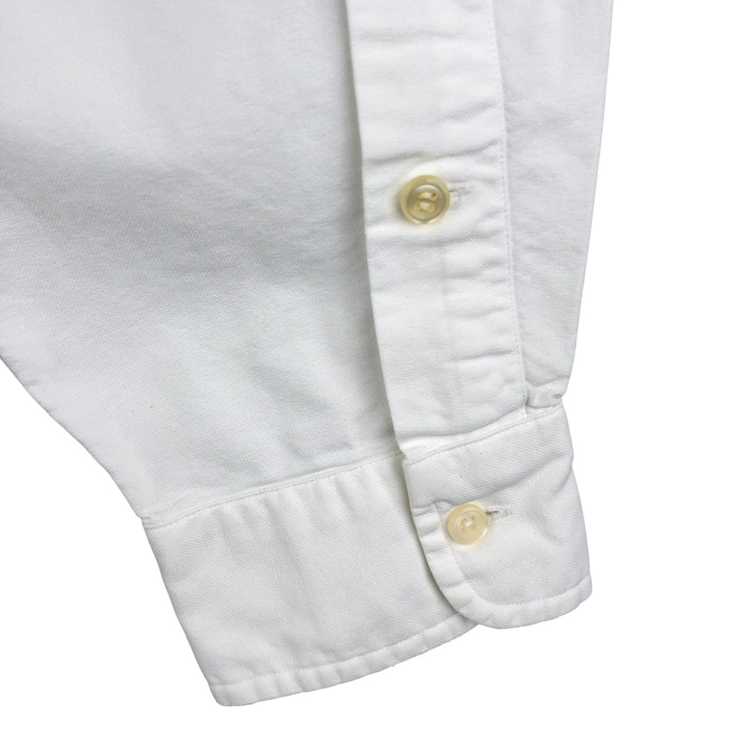 Ralph Lauren YARMOUTH long sleeve button down shirt, men's size L cotton white type Vintage Second Hand