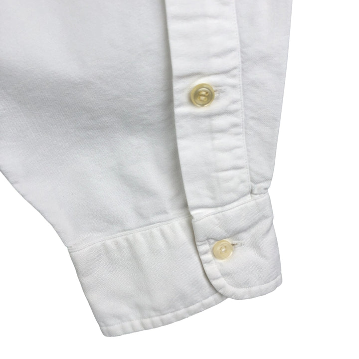 Ralph Lauren YARMOUTH long sleeve button down shirt, men's size L cotton white type Vintage Second Hand