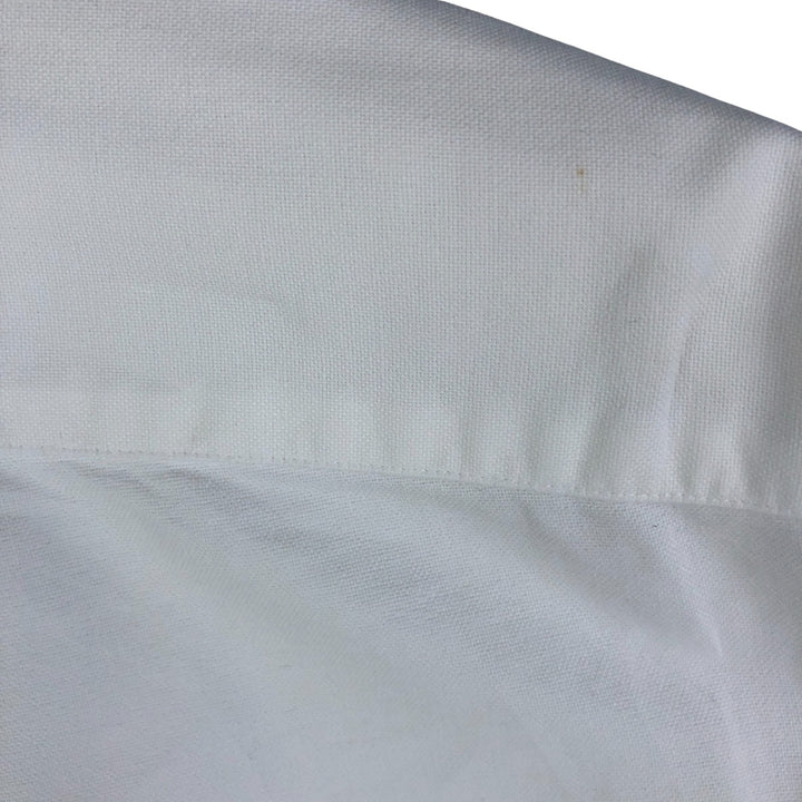 Ralph Lauren YARMOUTH long sleeve button down shirt, men's size L cotton white type Vintage Second Hand