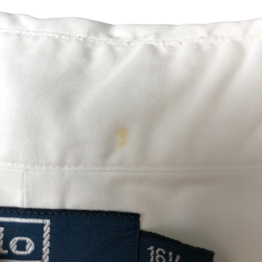 Ralph Lauren POLO by Ralph Lauren CUSTOM FIT long-sleeved button-down shirt, men's size L cotton white type Vintage Second Hand