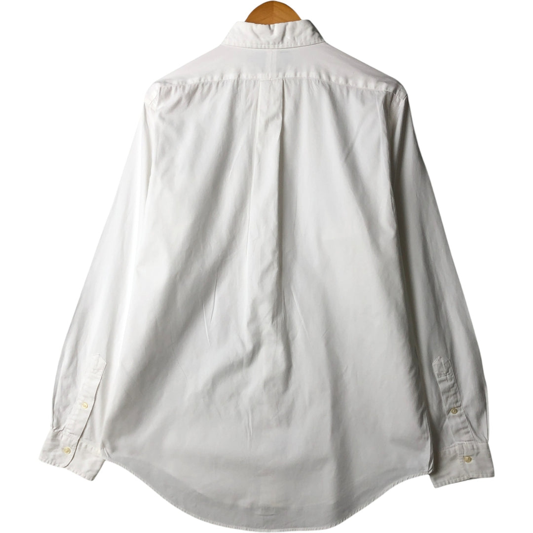 Ralph Lauren ANDOVER long-sleeved button-down shirt, men's size M cotton white type Vintage Second Hand