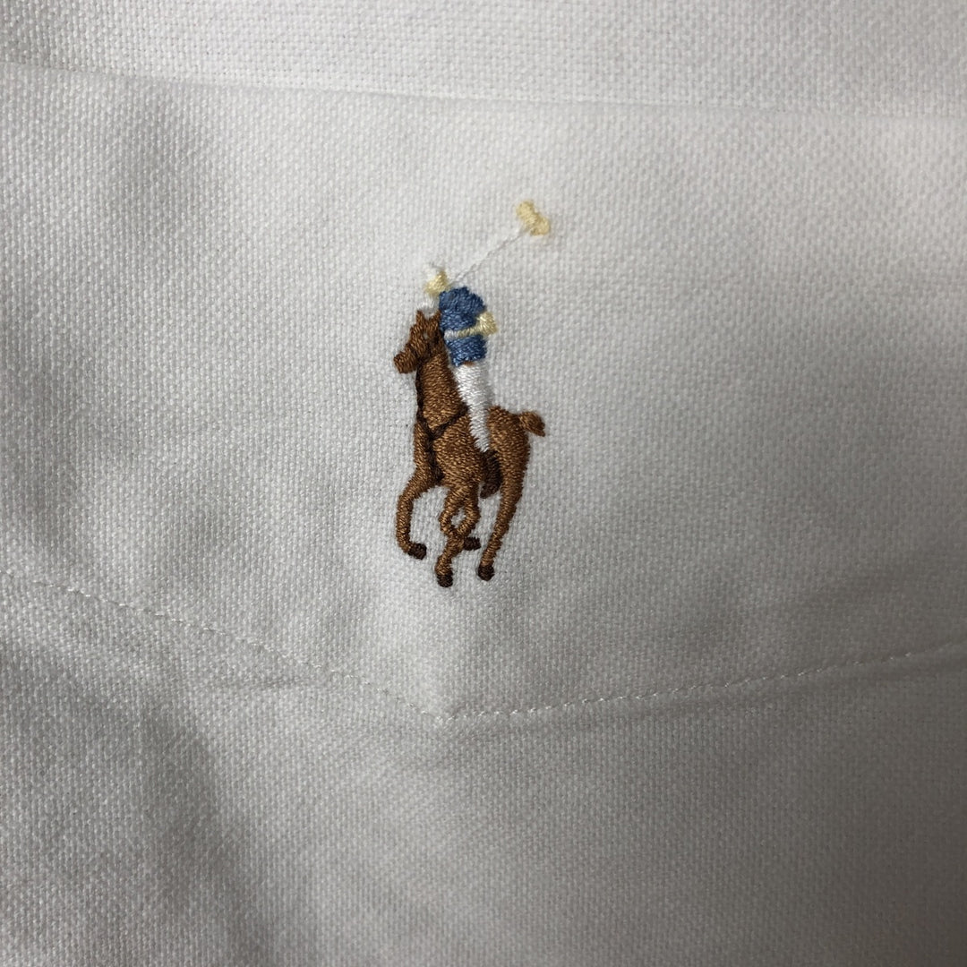 Ralph Lauren Classic Fit long sleeve button down shirt, men's size M cotton white type Vintage Second Hand