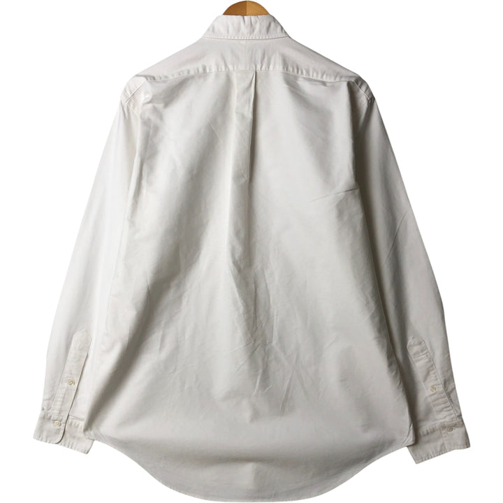 Ralph Lauren long sleeve button down shirt, men's size L cotton white type Vintage Second Hand