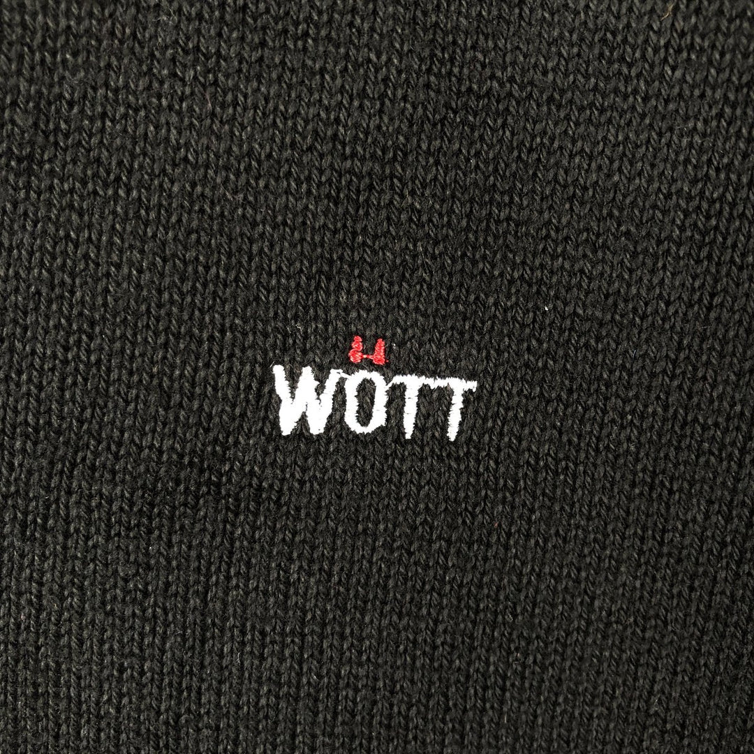 IZOD CLUB V-neck cotton knit vest, made in the USA, men's size XL cotton black type Vintage Second Hand