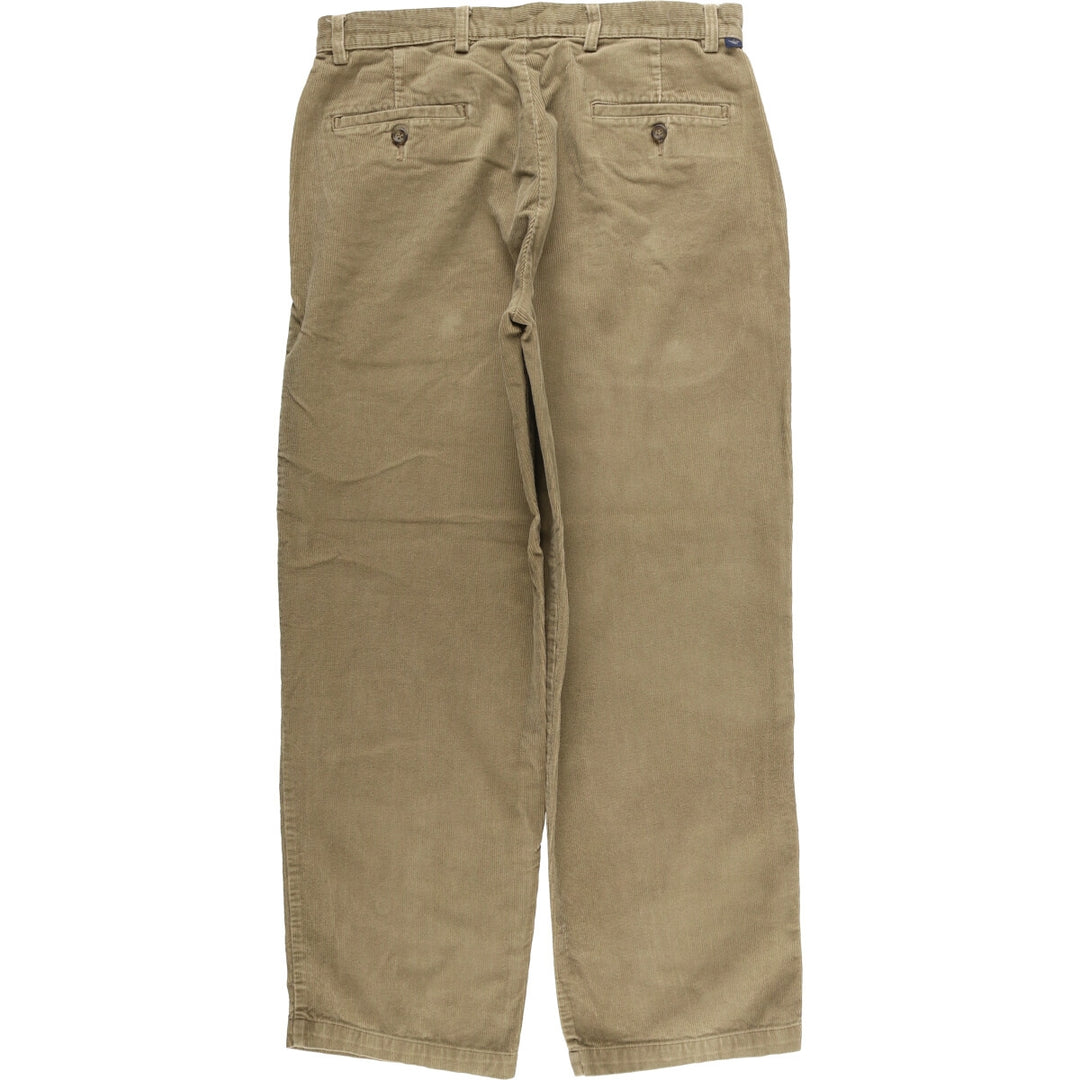 2000'S Dockers Flat Front Relaxed Fit Corduroy Pants, Men's, Size W32 cotton beige type brown Vintage Second Hand