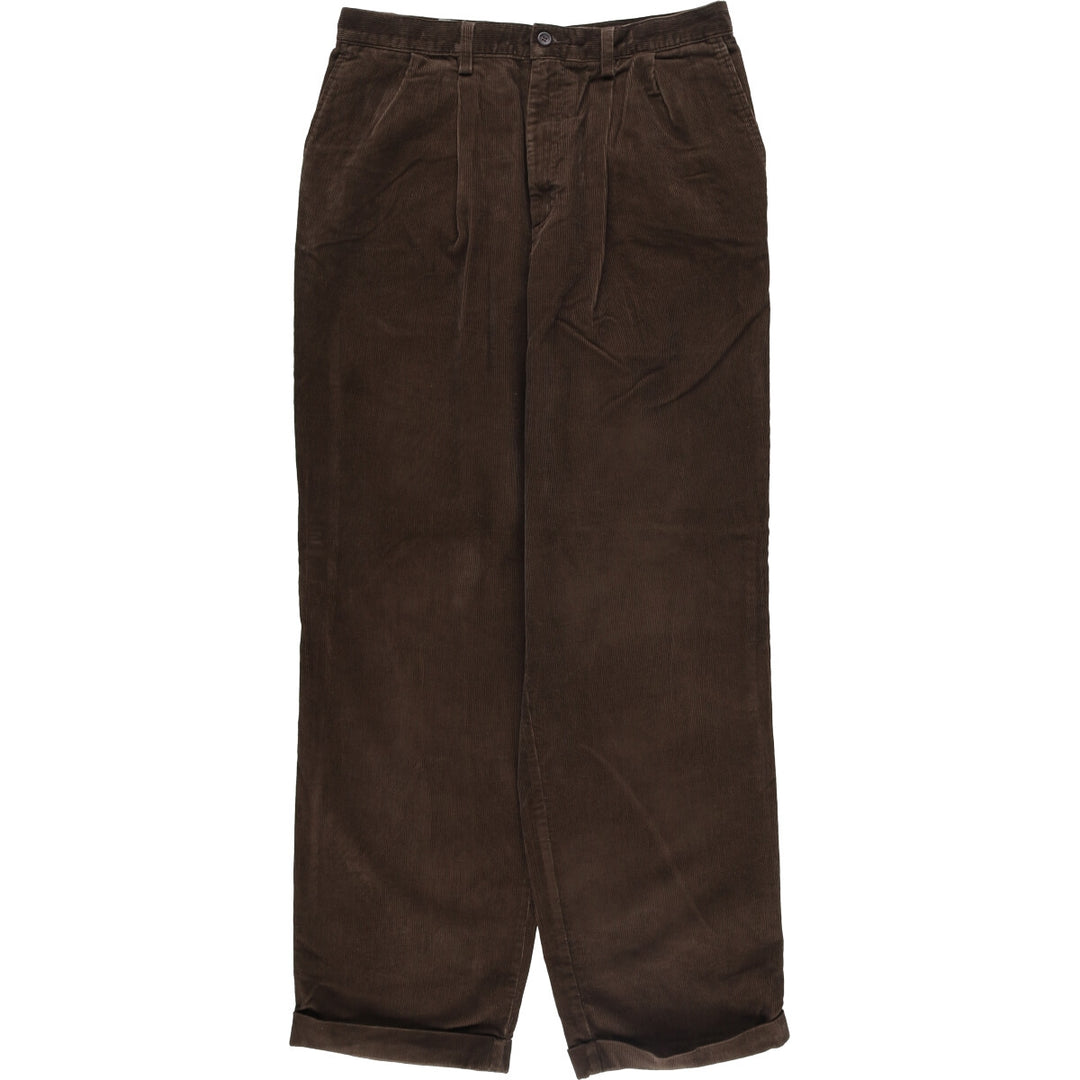 Dockers Two-pleat Corduroy Pants, Men's, Size W33 cotton brown type Vintage Second Hand
