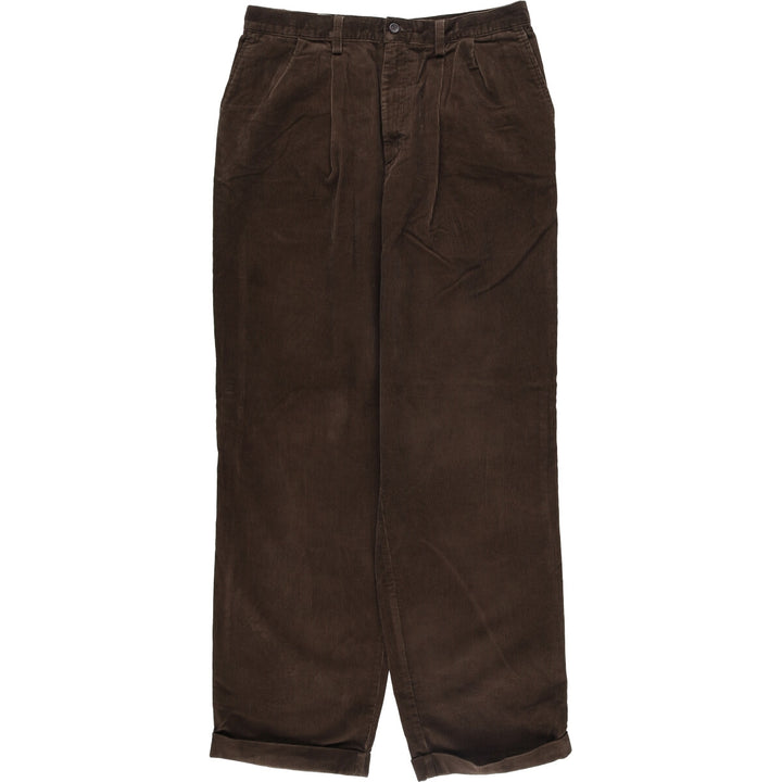 Dockers Two-pleat Corduroy Pants, Men's, Size W33 cotton brown type Vintage Second Hand
