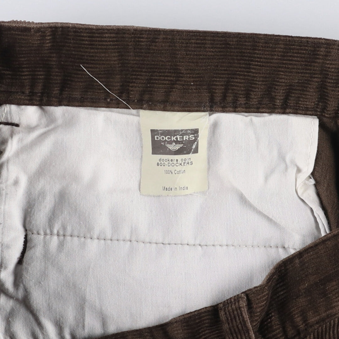 Dockers Two-pleat Corduroy Pants, Men's, Size W33 cotton brown type Vintage Second Hand