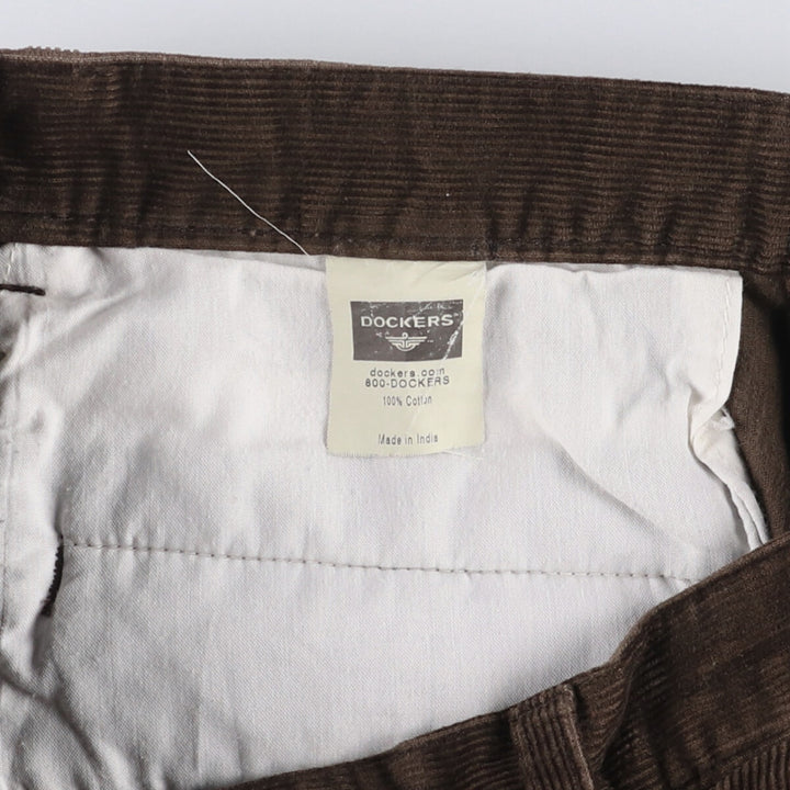 Dockers Two-pleat Corduroy Pants, Men's, Size W33 cotton brown type Vintage Second Hand
