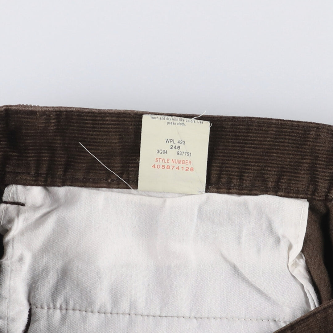 Dockers Two-pleat Corduroy Pants, Men's, Size W33 cotton brown type Vintage Second Hand