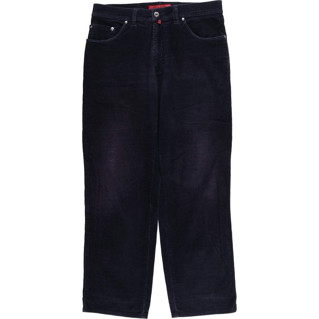 Pierre Cardin men's corduroy pants, size W35 cotton navy blue type Vintage Second Hand