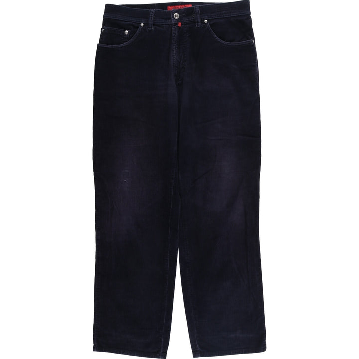 Pierre Cardin men's corduroy pants, size W35 cotton navy blue type Vintage Second Hand