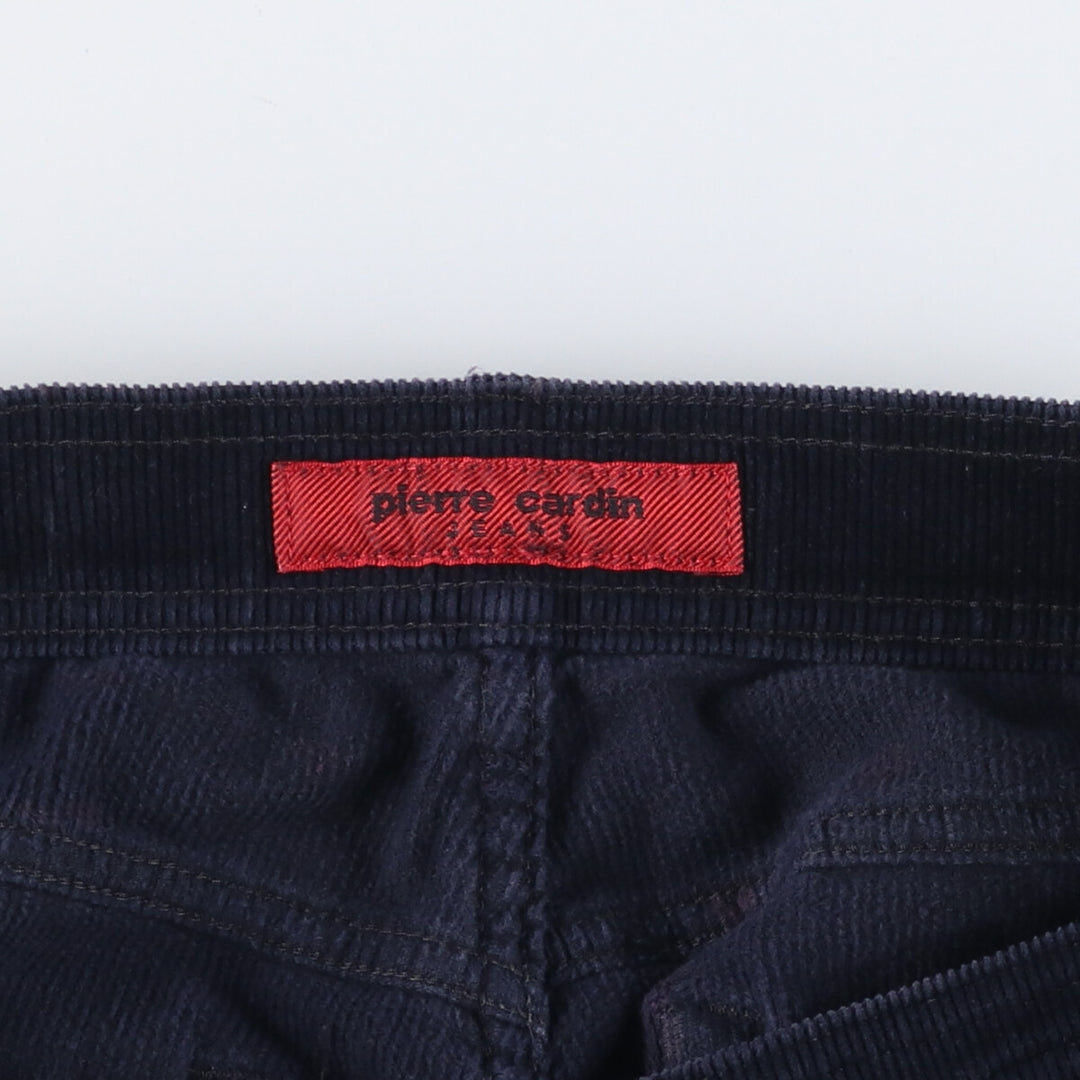 Pierre Cardin men's corduroy pants, size W35 cotton navy blue type Vintage Second Hand