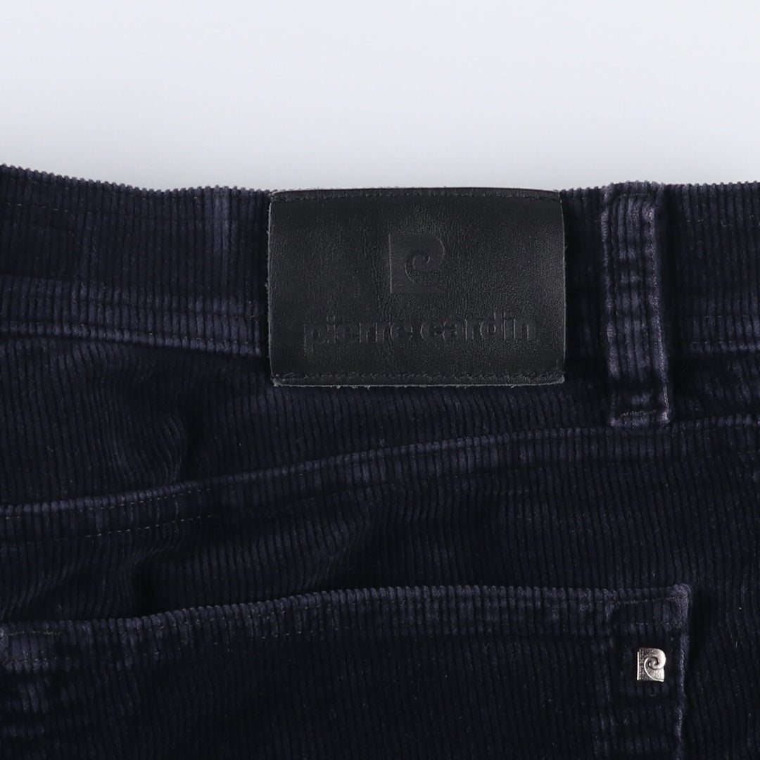 Pierre Cardin men's corduroy pants, size W35 cotton navy blue type Vintage Second Hand