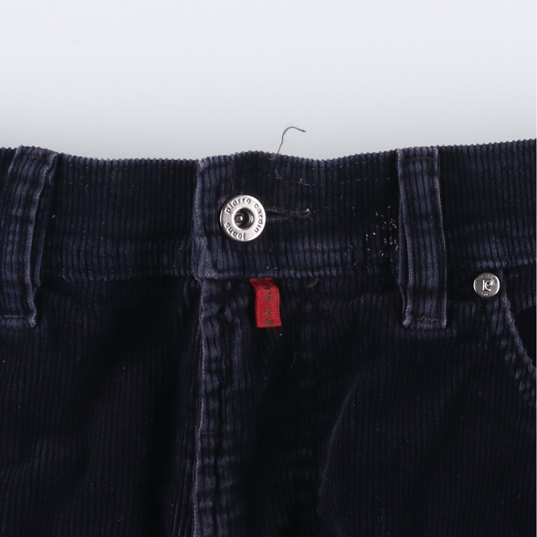 Pierre Cardin men's corduroy pants, size W35 cotton navy blue type Vintage Second Hand