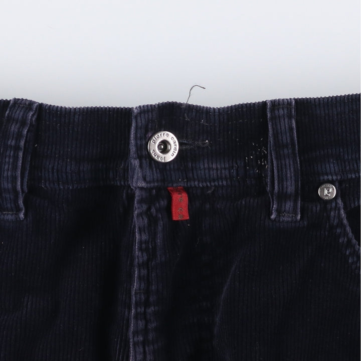 Pierre Cardin men's corduroy pants, size W35 cotton navy blue type Vintage Second Hand