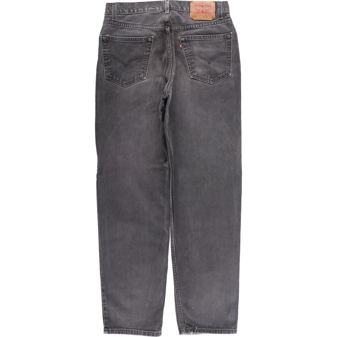 00'S Levi's 550 Relaxed Fit Black Denim Tapered Denim Pants Men's W33 cotton black type Vintage Second Hand