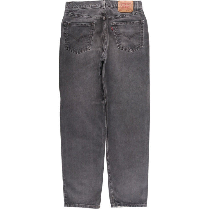 00'S Levi's 550 Relaxed Fit Black Denim Tapered Denim Pants Men's W33 cotton black type Vintage Second Hand