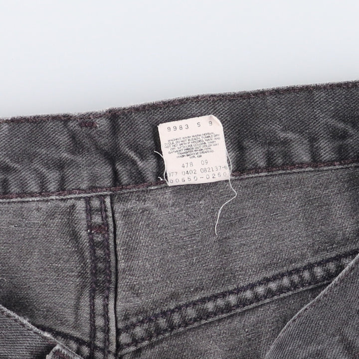 00'S Levi's 550 Relaxed Fit Black Denim Tapered Denim Pants Men's W33 cotton black type Vintage Second Hand