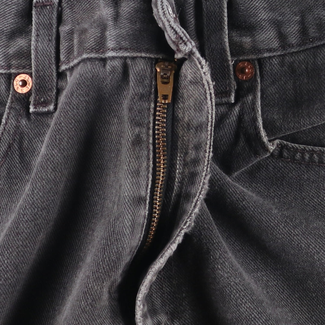 00'S Levi's 550 Relaxed Fit Black Denim Tapered Denim Pants Men's W33 cotton black type Vintage Second Hand