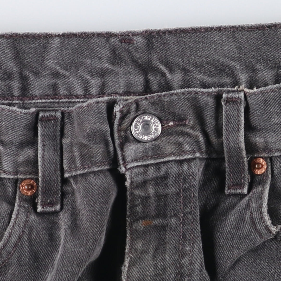 00'S Levi's 550 Relaxed Fit Black Denim Tapered Denim Pants Men's W33 cotton black type Vintage Second Hand