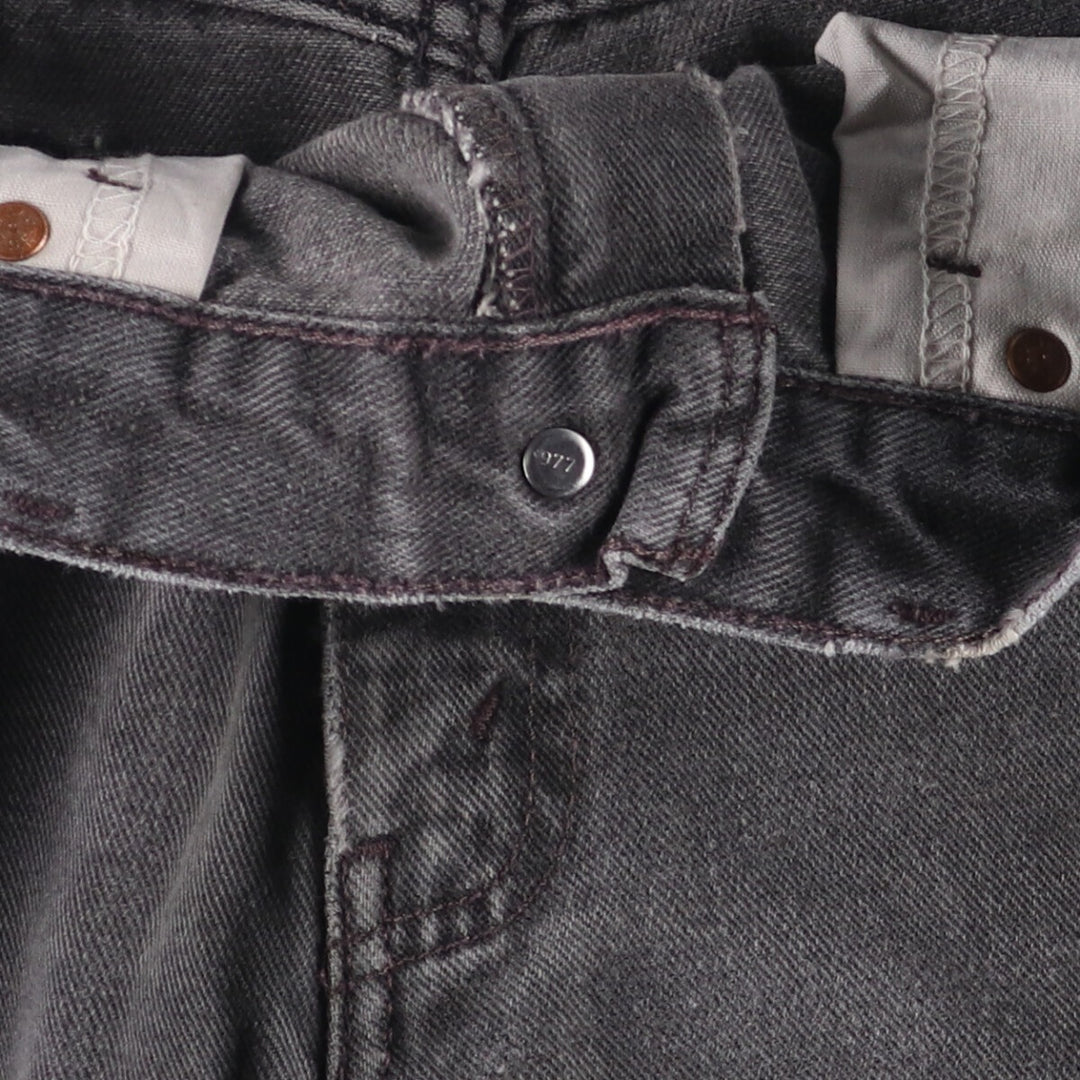 00'S Levi's 550 Relaxed Fit Black Denim Tapered Denim Pants Men's W33 cotton black type Vintage Second Hand