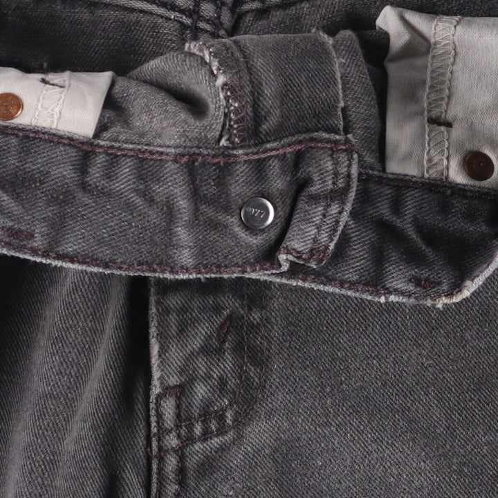 00'S Levi's 550 Relaxed Fit Black Denim Tapered Denim Pants Men's W33 cotton black type Vintage Second Hand