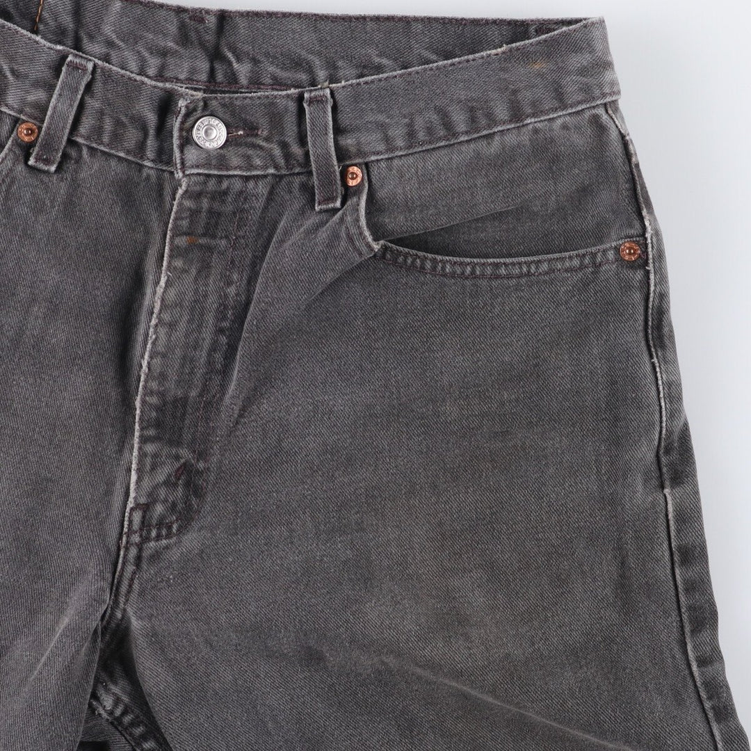 00'S Levi's 550 Relaxed Fit Black Denim Tapered Denim Pants Men's W33 cotton black type Vintage Second Hand