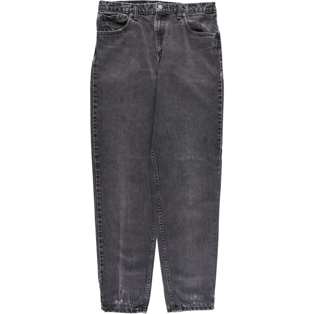 Levi's 550 Black Denim Tapered Denim Pants Men's W34 cotton black type Vintage Second Hand