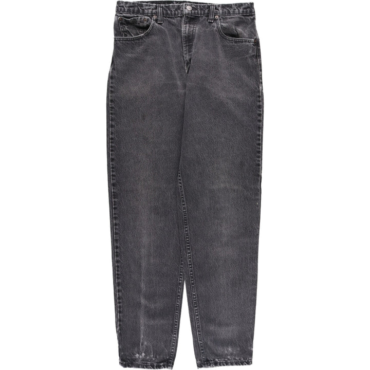 Levi's 550 Black Denim Tapered Denim Pants Men's W34 cotton black type Vintage Second Hand