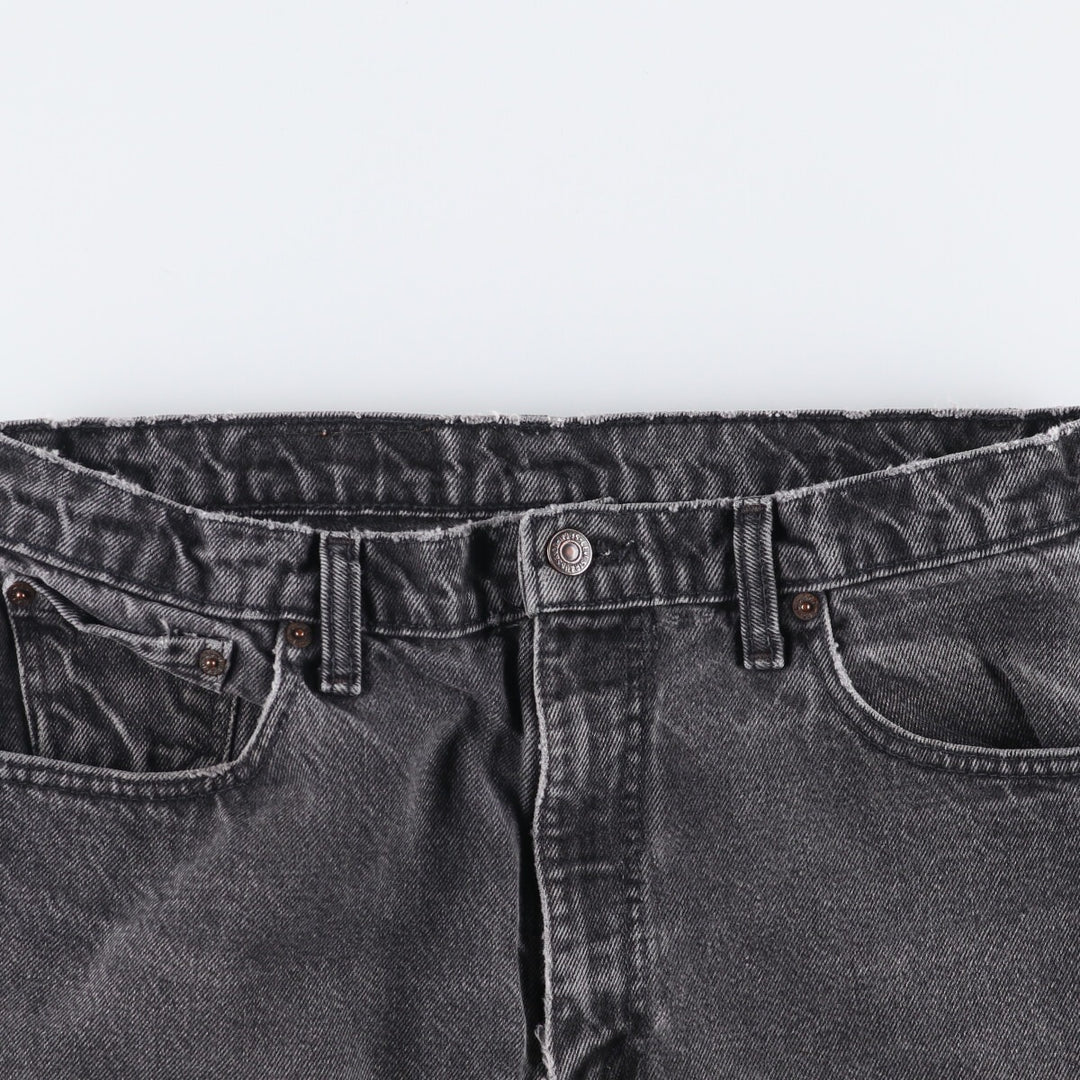 Levi's 550 Black Denim Tapered Denim Pants Men's W34 cotton black type Vintage Second Hand