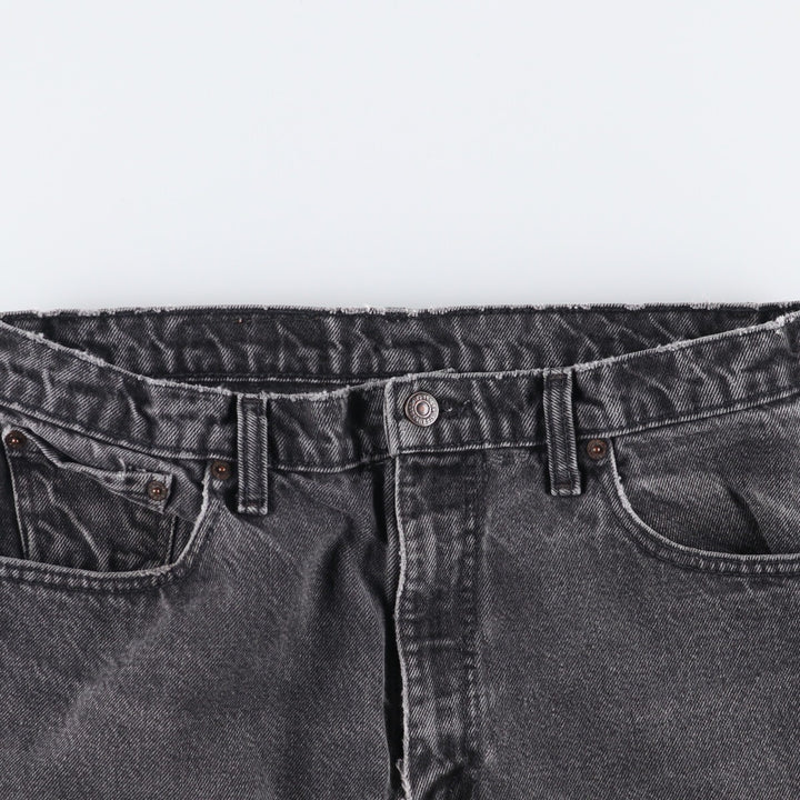 Levi's 550 Black Denim Tapered Denim Pants Men's W34 cotton black type Vintage Second Hand