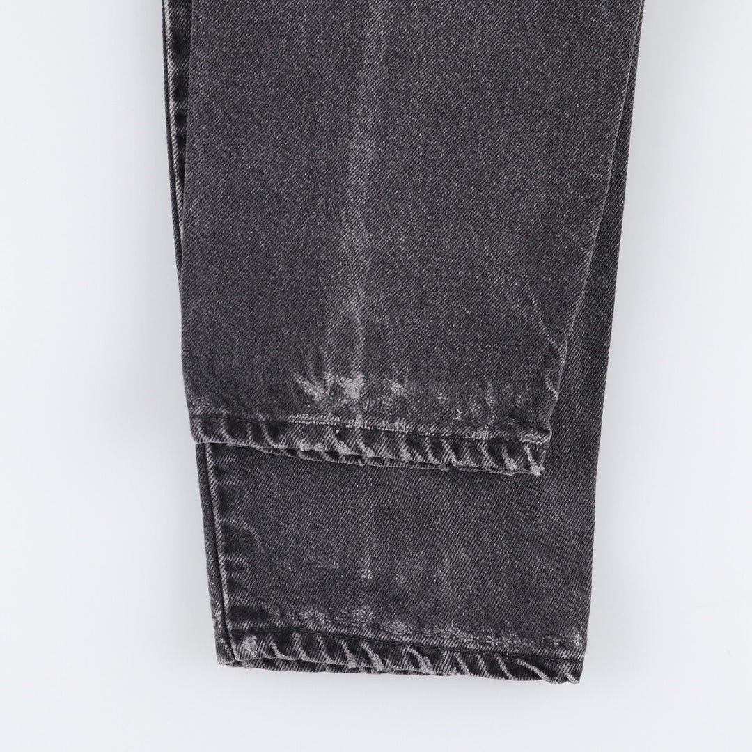 Levi's 550 Black Denim Tapered Denim Pants Men's W34 cotton black type Vintage Second Hand