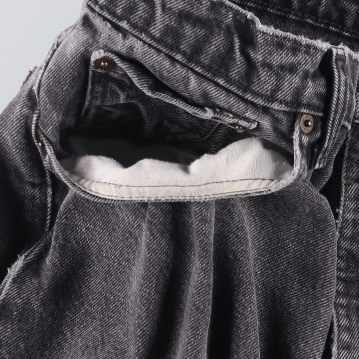 Levi's 550 Black Denim Tapered Denim Pants Men's W34 cotton black type Vintage Second Hand