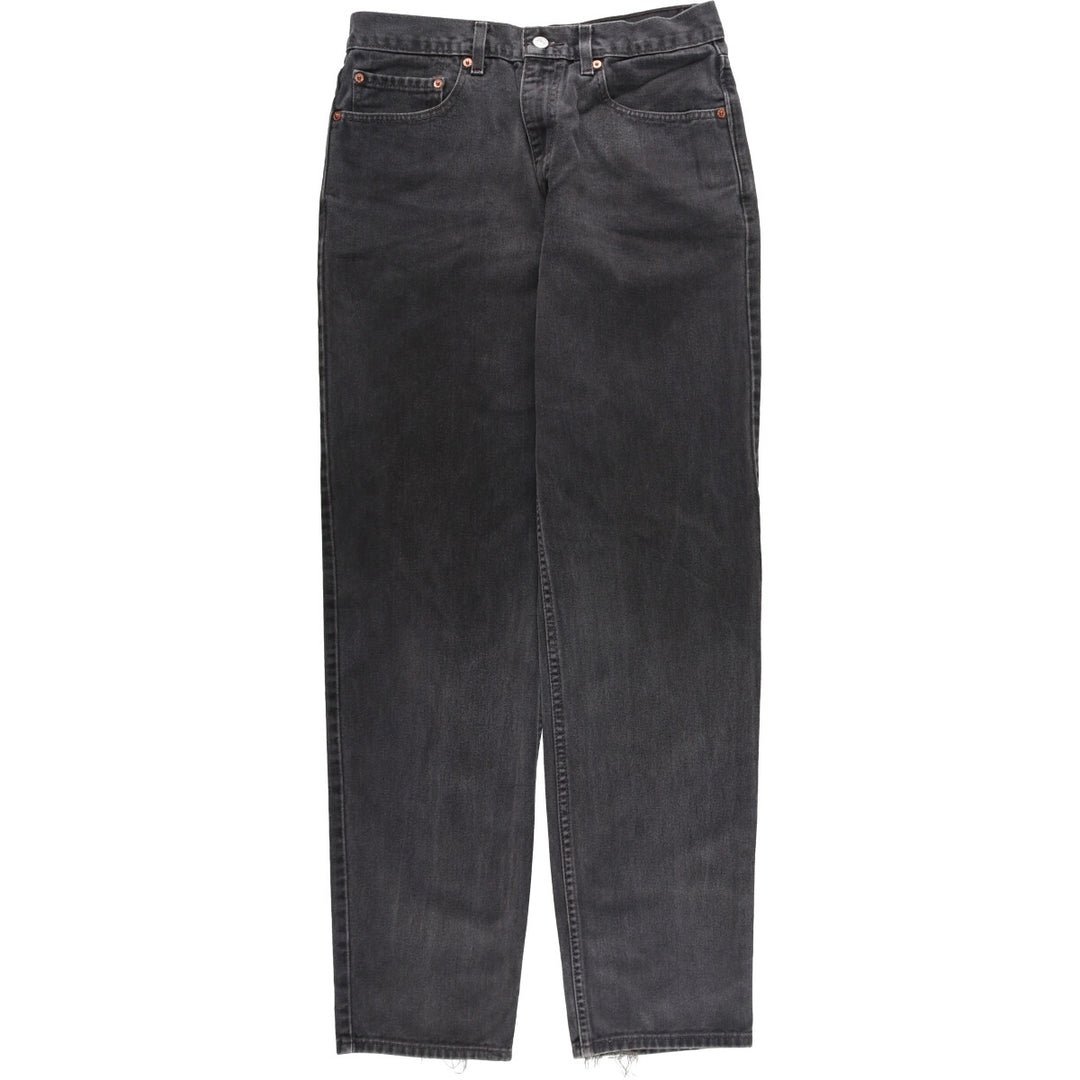 00'S Levi's 550 Relaxed Fit Black Denim Tapered Denim Pants Men's W32 cotton brick settler Vintage Second Hand