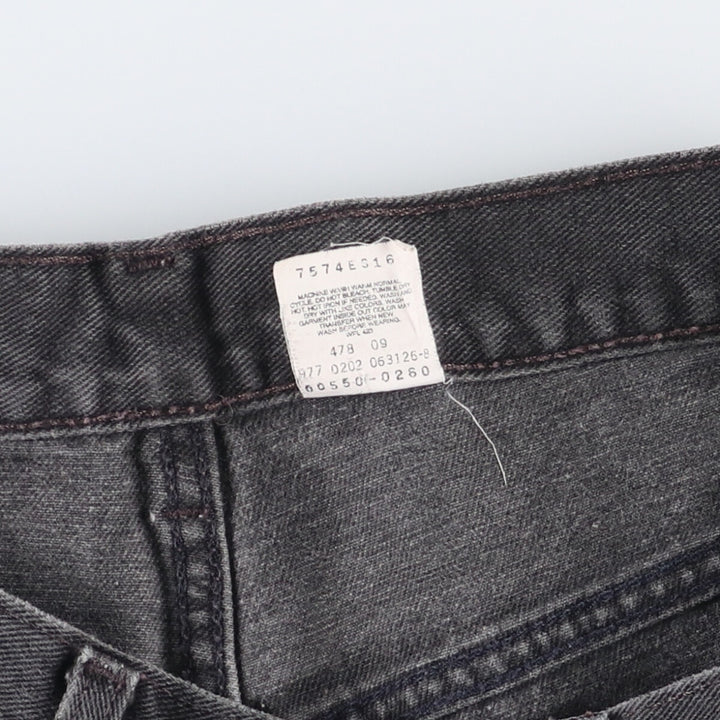 00'S Levi's 550 Relaxed Fit Black Denim Tapered Denim Pants Men's W32 cotton brick settler Vintage Second Hand