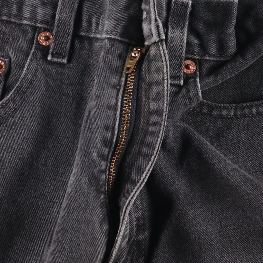 00'S Levi's 550 Relaxed Fit Black Denim Tapered Denim Pants Men's W32 cotton brick settler Vintage Second Hand