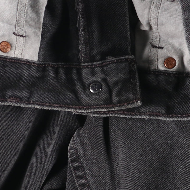 00'S Levi's 550 Relaxed Fit Black Denim Tapered Denim Pants Men's W32 cotton brick settler Vintage Second Hand