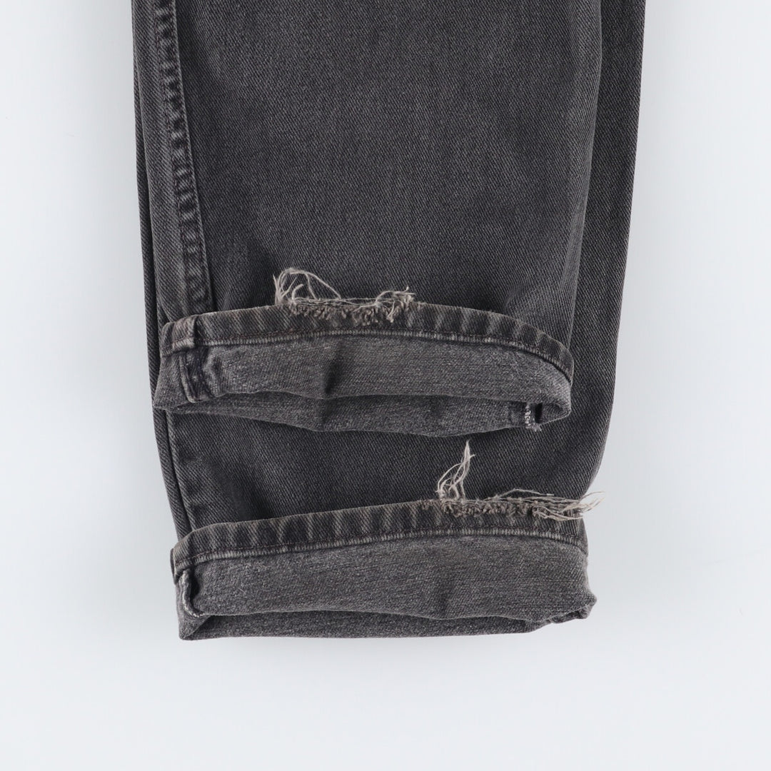 00'S Levi's 550 Relaxed Fit Black Denim Tapered Denim Pants Men's W32 cotton brick settler Vintage Second Hand