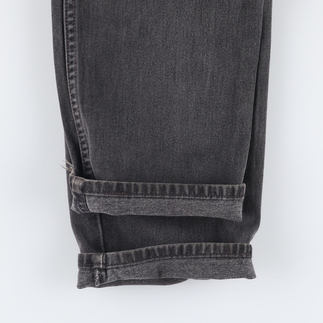 00'S Levi's 550 Relaxed Fit Black Denim Tapered Denim Pants Men's W32 cotton brick settler Vintage Second Hand