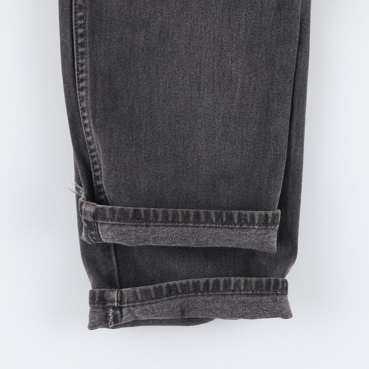 00'S Levi's 550 Relaxed Fit Black Denim Tapered Denim Pants Men's W32 cotton brick settler Vintage Second Hand