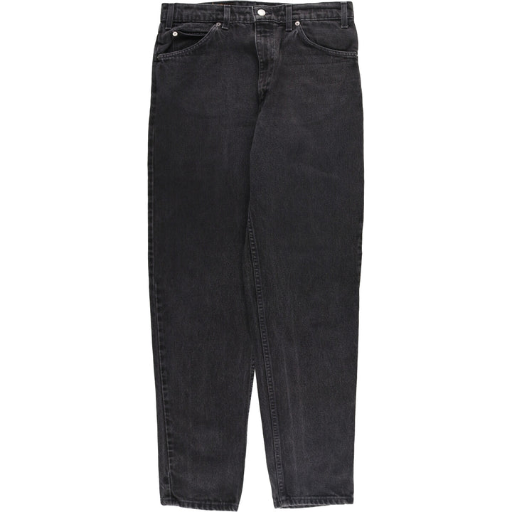 Levi's 550 Relaxed Fit Tapered Leg Orange Tab Black Denim Tapered Denim Pants Men's W32 unclear black type Vintage Second Hand