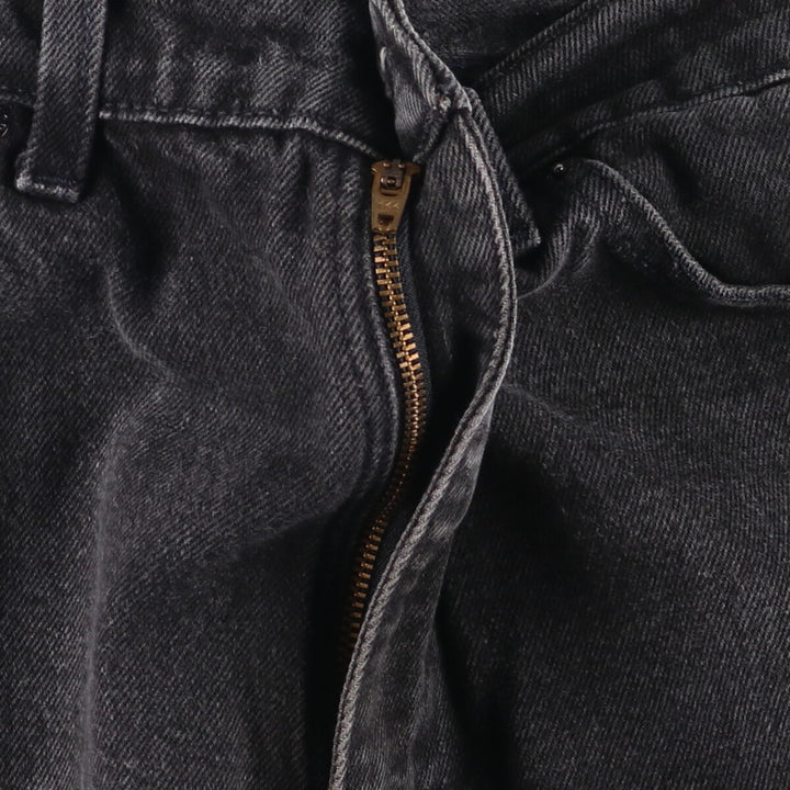 Levi's 550 Relaxed Fit Tapered Leg Orange Tab Black Denim Tapered Denim Pants Men's W32 unclear black type Vintage Second Hand