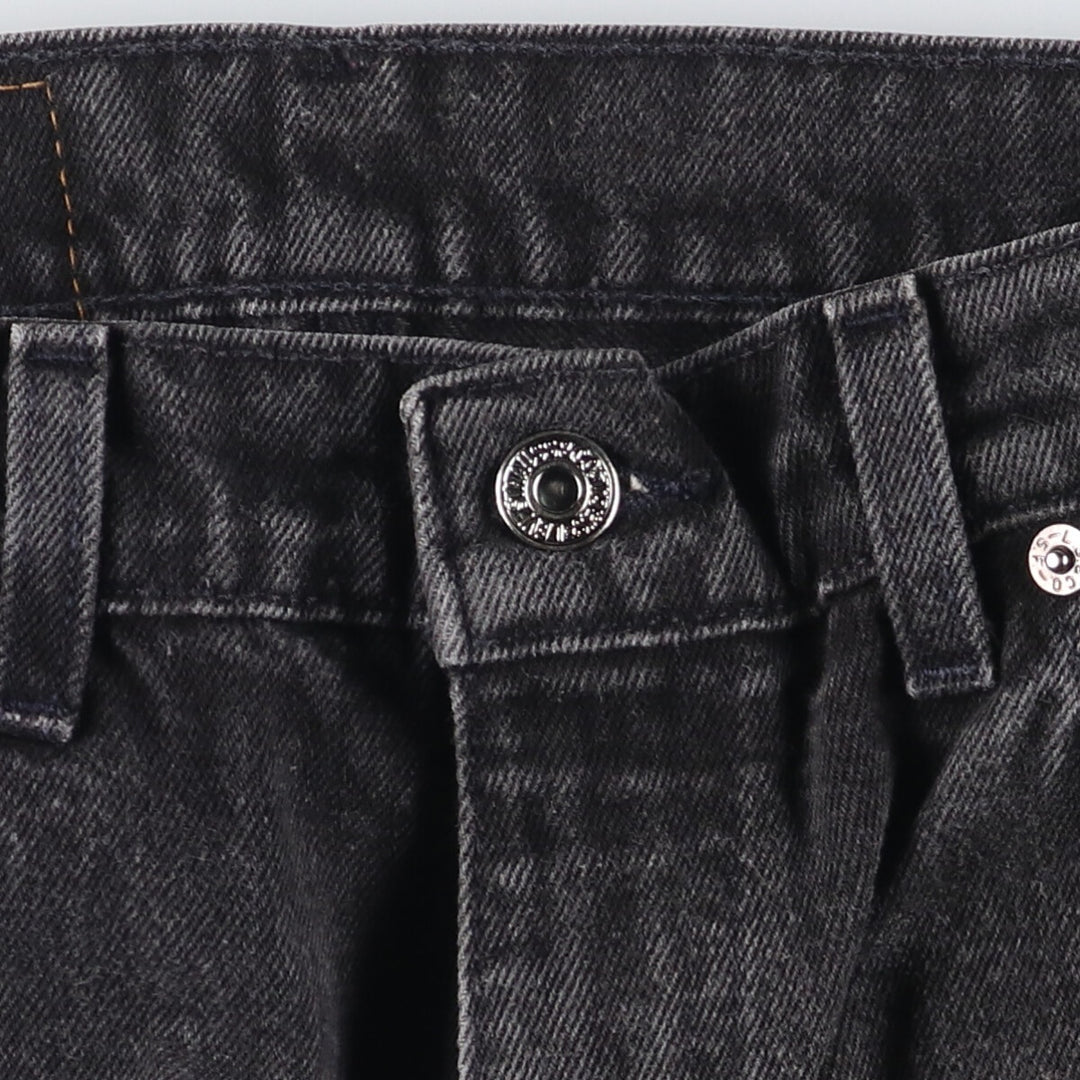 Levi's 550 Relaxed Fit Tapered Leg Orange Tab Black Denim Tapered Denim Pants Men's W32 unclear black type Vintage Second Hand