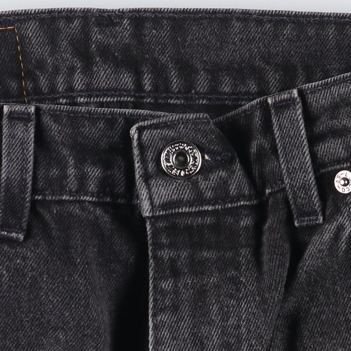 Levi's 550 Relaxed Fit Tapered Leg Orange Tab Black Denim Tapered Denim Pants Men's W32 unclear black type Vintage Second Hand