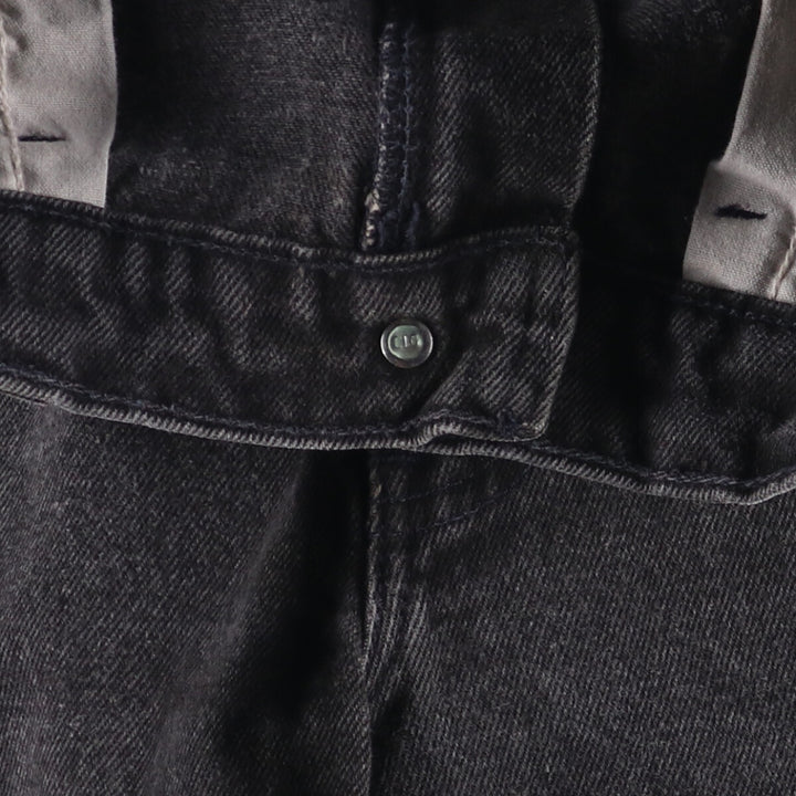 Levi's 550 Relaxed Fit Tapered Leg Orange Tab Black Denim Tapered Denim Pants Men's W32 unclear black type Vintage Second Hand