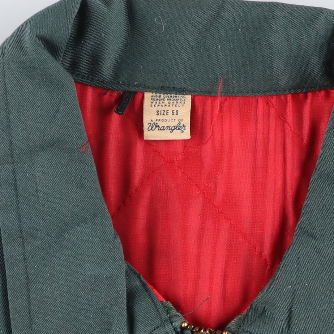 Vintage 1970'S Wrangler work jacket, men's size XXL unclear green type Vintage Second Hand