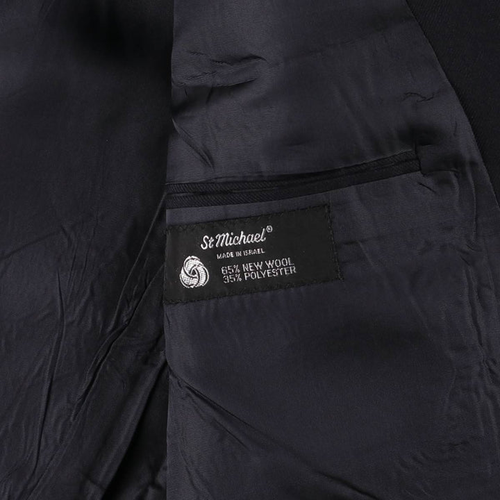 St. Michael Navy Blazer, Tailored Jacket, Men's Size L wool navy blue type Vintage Second Hand